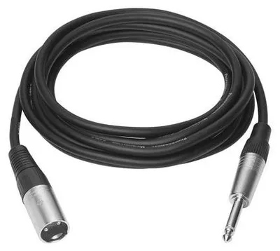Obrázek produktu pro Vivolink PROAUDXLRJACK5, XLR, Samec, 6.35mm, Samec, 5 m, Černá