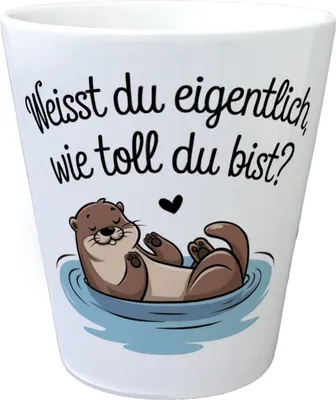 Produktbild von Weisst du eigentlich, wie toll du bist? Blumentopf mit Otter