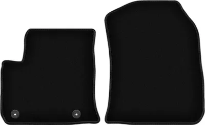 Image de Wielganizator Tapis avant de sol velours sur-mesure pour Peugeot e-208 II (2019-, hatchback) noir, jeu 2 pièces, fixations