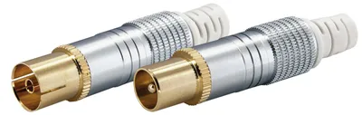 Produktbild von Schwaiger KST6062S 531, IEC169-2, Gold, Silber, Metall, 2 Stück(e)