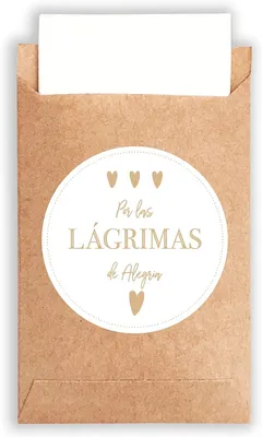 Produktbild von Briefumschläge Kraftpapier Vintage, 100 Stück, mit 100 selbstklebenden Herz-Stickern, für Hochzeit