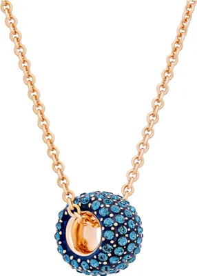Image de Swarovski Necklace Ladies Stone Round Pendant Rose Gold 5411135
