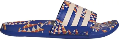 Produktbild von Adidas X Farm Rio Adilette Comfort Slide Badelatschen Badeschlappen Sandale blau/bunt IG1270, Schuhgröße:37 EU