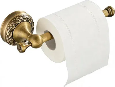 Produktbild von Vintage-Gold Toilettenhalter aus gebürstetem Messing, Wandhalter mit versteckten Schrauben, rostfester antiker Messing / gebürsteter Bronze – für Bad und Küche