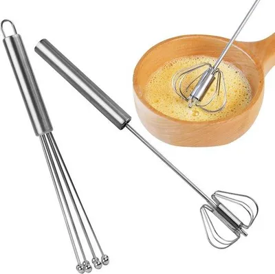 Productafbeelding van Handmixer RVS 25,5 cm - Set van 2 - Duurzaam en roestvrij - Perfect voor kloppen en mengen