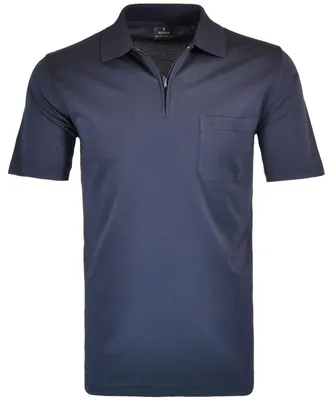 Ragman H-Polo Polo Soft-Knit uni RV in blau