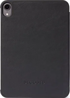 Produktbild von Decoded Leder Slim Cover für iPad mini (6.Gen.), schwarz