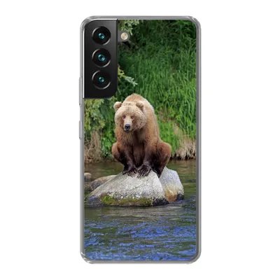 Produktbild von MuchoWow® Handyhülle Schutzhülle Hülle für Samsung Galaxy S22 Bär - Stein - Tier Silikon Softcase Handy Hülle - Mobiltelefonhülle