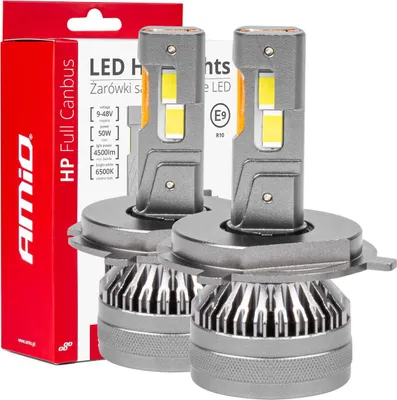 Zdjęcie produktu dla Lampy samochodowe LED H4/H19 HP Full Canbus 12V-24V 6500K od AMiO,