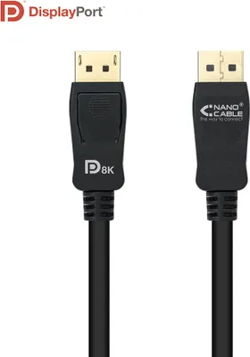 Produktbild von DisplayPort-Kabel NANOCABLE HDR 8K Ultra HD Schwarz