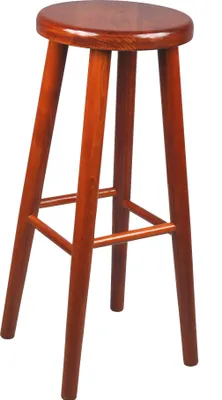 Produktbild von Stück Holz Buche hell Heller Holzhocker Barstuhl Stuhl Barhocker 72 cm (Kirsche)