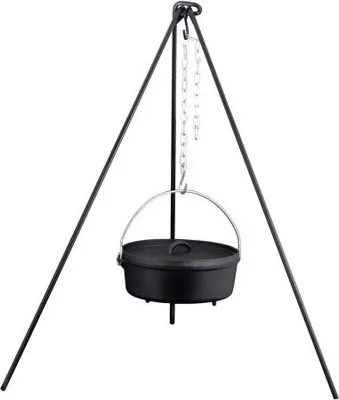 Produktbild von Camp Chef Feuertopf Dutch Oven Dreibein Tripod 50 Gusseisen Grilltopf Schmortopf