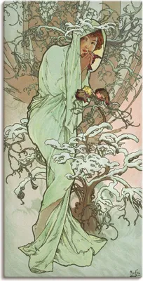 Produktbild von ARTland Leinwandbild Hiver (Winter), 1896 Größe: 20x40 cm