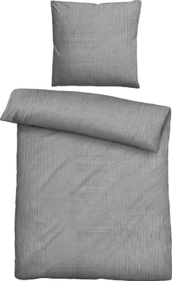 Produktbild von Biberna Bettwäsche grau 1x 135x200 cm + 1x 80x80 cm