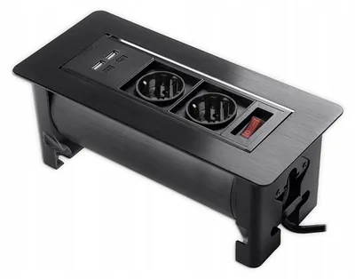 Produktbild von Spacetronik SPS-O24B V2 Einbau-Steckdose mit USB, 230V