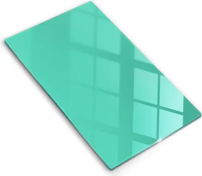 Produktbild von Glasschneideplatte - Herdabdeckplatte - 30x52 cm - Schneidebrett - Spritzschutz - Grüne Farbe