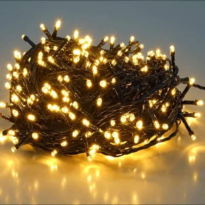 Productafbeelding van SALCAR 15 meter, 220 LED-lichtketting voor kerstdecoratie, 31V kerstverlichting voor de kerstboom, buitenverlichting met 8 modi en geheugenfunctie, warm wit