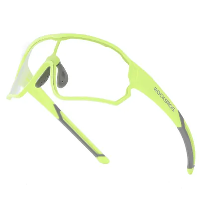 Obrázok produktu pre ROCKBROS cyklistické okuliare športové okuliare mládežnícke slnečné okuliare cyklistické okuliare UV400 ochrana bicykel s rámom TR90 deti zelená fotochromatická