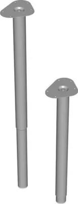 Produktbild von Teleskop-Fuss silberfarb.600-900mm rd.50mm