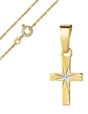 Produktbild von Kreuz Kette goldene Kinderkreuz Silber 925