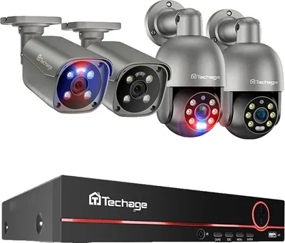 Zdjęcie produktu dla 8-kanałowy system CCTV, rozdzielczość 4K, kompresja H265, 4 kamery 8-kanałowe