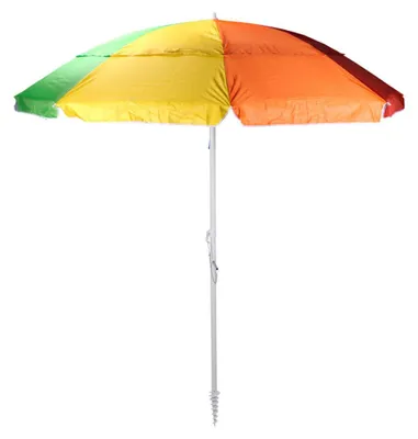Image de Parasol Plage Arc-en-ciel Protection Uv, Design Joyeux - Probeach
