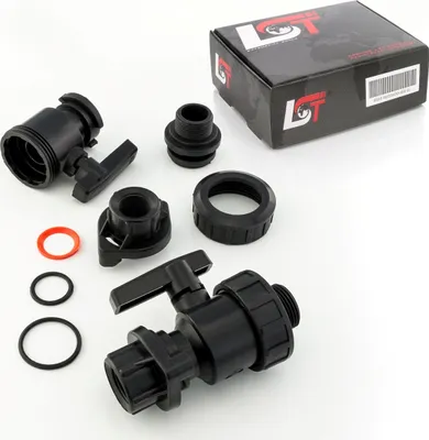 Produktbild von 2x Schlauchanschluß Sperrhahn Kupplung Absperrventil Verschraubung 3/4"IGx1"AG