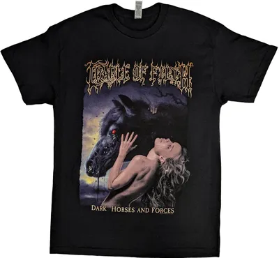 Immagine prodotto di Cradle Of Filth - Maglietta "Dark Horses" per uomo/donna Unisex RO4548 (L) (Nero)