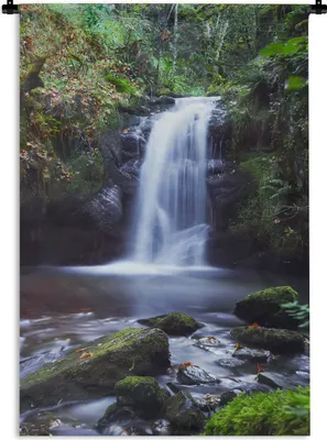 Produktbild von MuchoWow® Wandteppich Wandbehang Wasserfall - Natur - Wasser 60x90 cm Tapisserie Dekoration Wandtuch - Foto-Teppich - Abwaschbar