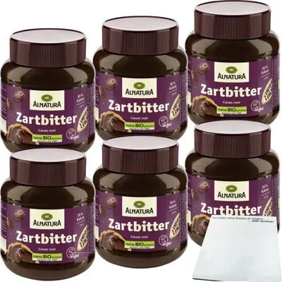 Produktbild von Alnatura  Zarbitter Creme 6er Pack (6x350g Glas) + usy Block