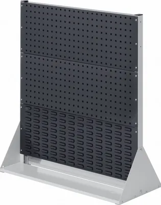 Produktbild von Kappes ®RasterPlan Stellwände doppelseitig Größe #3 - 4x Lochplatten 2x Schlitzplatten Anthrazitgrau RAL 7016