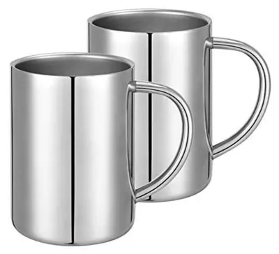 Produktbild von Doppelwandiger Thermobecher Edelstahl 400ml 2er-Pack für Kalt- und Heißgetränke
