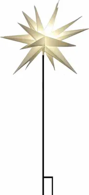 Zdjęcie produktu dla F-H-S gwiazda na pręcie LED tworzywo sztuczne H90cm Ø58cm biały