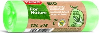 Zdjęcie produktu dla Paclan For Nature Biodegradowalne Worki Na Śmieci 12L 15 Szt