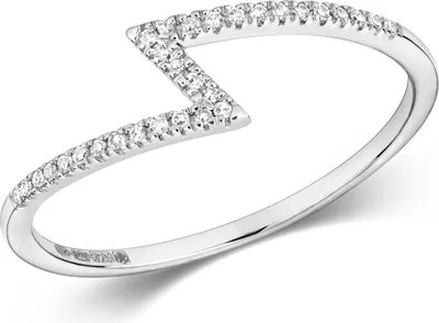 Produktbild von Funkelndes Feuer Modischer 9 Karat (375) Weißgold Diamant Damenring Brillant-Schliff 0.06 Karat H - I1, 49 (15.6); TRS279689KWRSJ