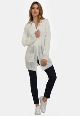Immagine prodotto di CALEY  Cappotto lavorato a maglia da donna - Bianco, XL/XXL