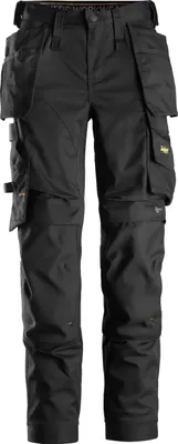 Produktbild von Snickers Damen AllroundWork Stretch Arbeitshose m. Holstertaschen, EN 14404 Schwarz-84