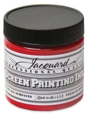 Image de Encre sérigraphique Jacquard 118 ml rouge Encre textile permanente