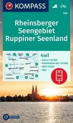 Produktbild von KOMPASS Wanderkarte 743 Rheinsberger Seengebiet, Ruppiner Seenland 1:50.000