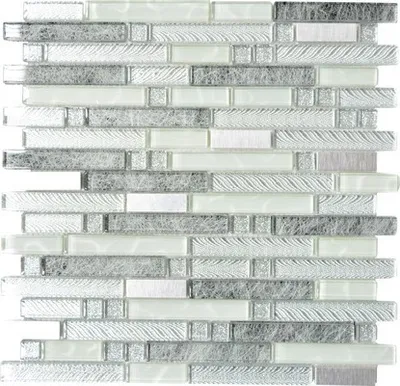 Produktbild von Glasmosaik XCM MV698 29,8x30 cm grau/silber