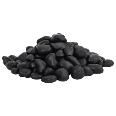 Immagine prodotto di vidaXL Ciottoli levigati 25 kg nero 2-5 cm