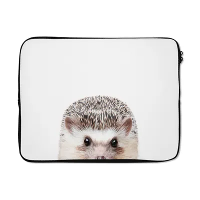 Produktbild von MuchoWow® Laptop Hülle 15 Zoll Igel - Tiere - Natur - Weiß Laptoptasche - Laptoptasche - Sleeve - Rundum-Schutz