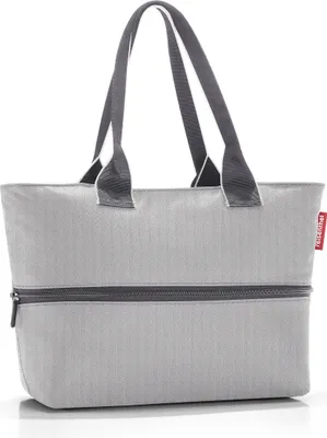 Produktbild von reisenthel shopper e1, Einkaufstasche, Tragetasche, Tasche, Herringbone Grey, 12 L, RJ7074
