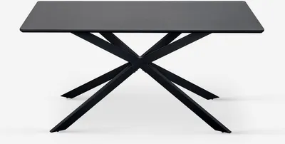 Immagine prodotto di Tavolo con gambe incrociate 160x90 in legno e metallo Shaila - Nero