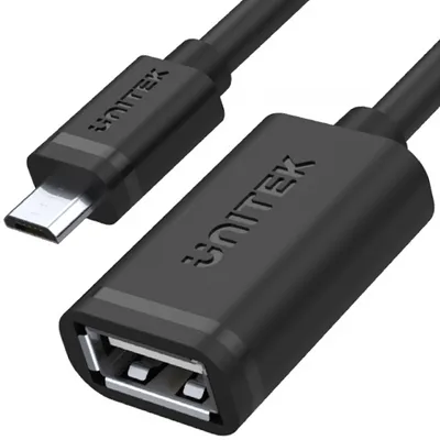 Image de UNITEK Y-C438GBK Câble USB 0,2 m USB 2.0 Micro-USB B USB A noir