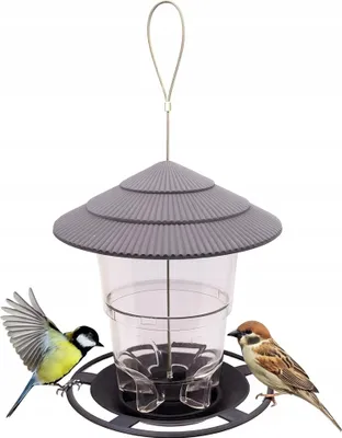 Produktbild von GARDENLINE Vogelfutterhaus aus Kunststoff, 16,5 x 16,5 x 19 cm, EDA7908