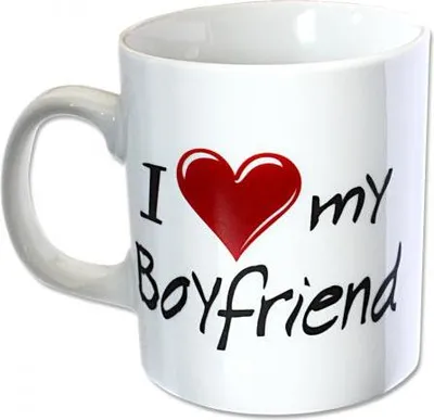 Produktbild von Keramiktasse mit Aufdruck I love my Boyfriend 57407