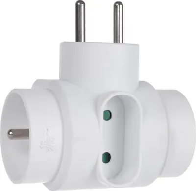 Produktbild von Dreifachstromsteckdose Typ E 2x16A 1x6A mit Erdung, Kinderschutz
