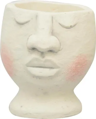 Image de Exner | Pot de fleurs - forme de visage - 10 cm - Minimaliste - Artistique - Couleurs pastel