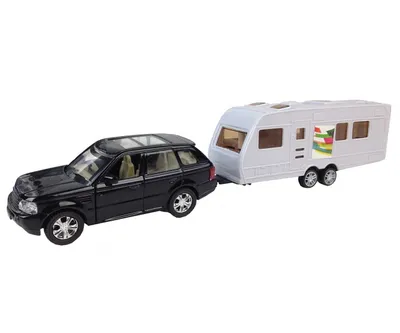 Image de Voiture avec remorque, environ 28 cm, en plastique,
